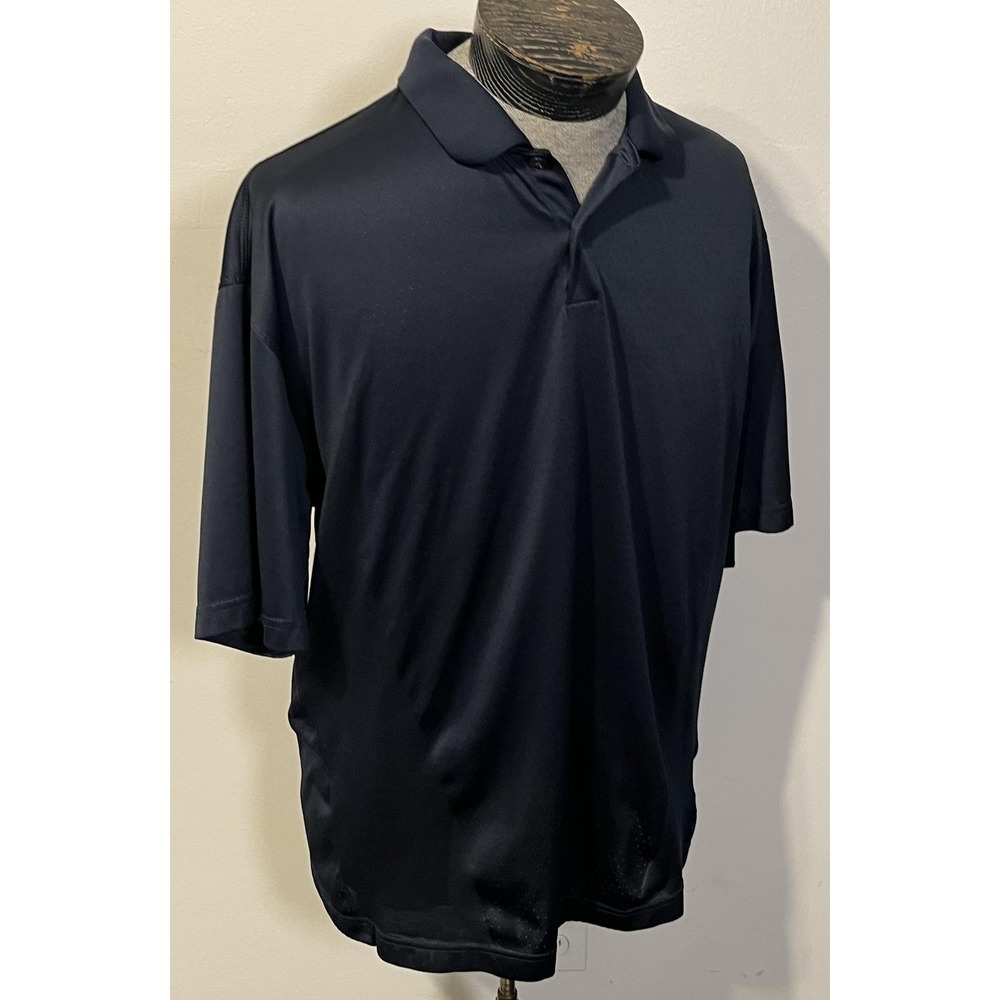 Nike Polo Shirt Mens XL Navy Blue FitDry Golf Performance Short Sleeve - Picture 5 of 9